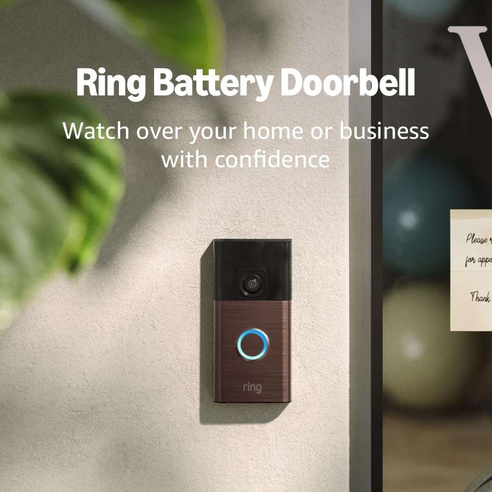 Ring Battery Doorbell | Home or business security with Head-to-Toe Video, Live View with Two-Way Talk, and Motion Detection & Alerts (newest model), Venetian Bronze - Image 8