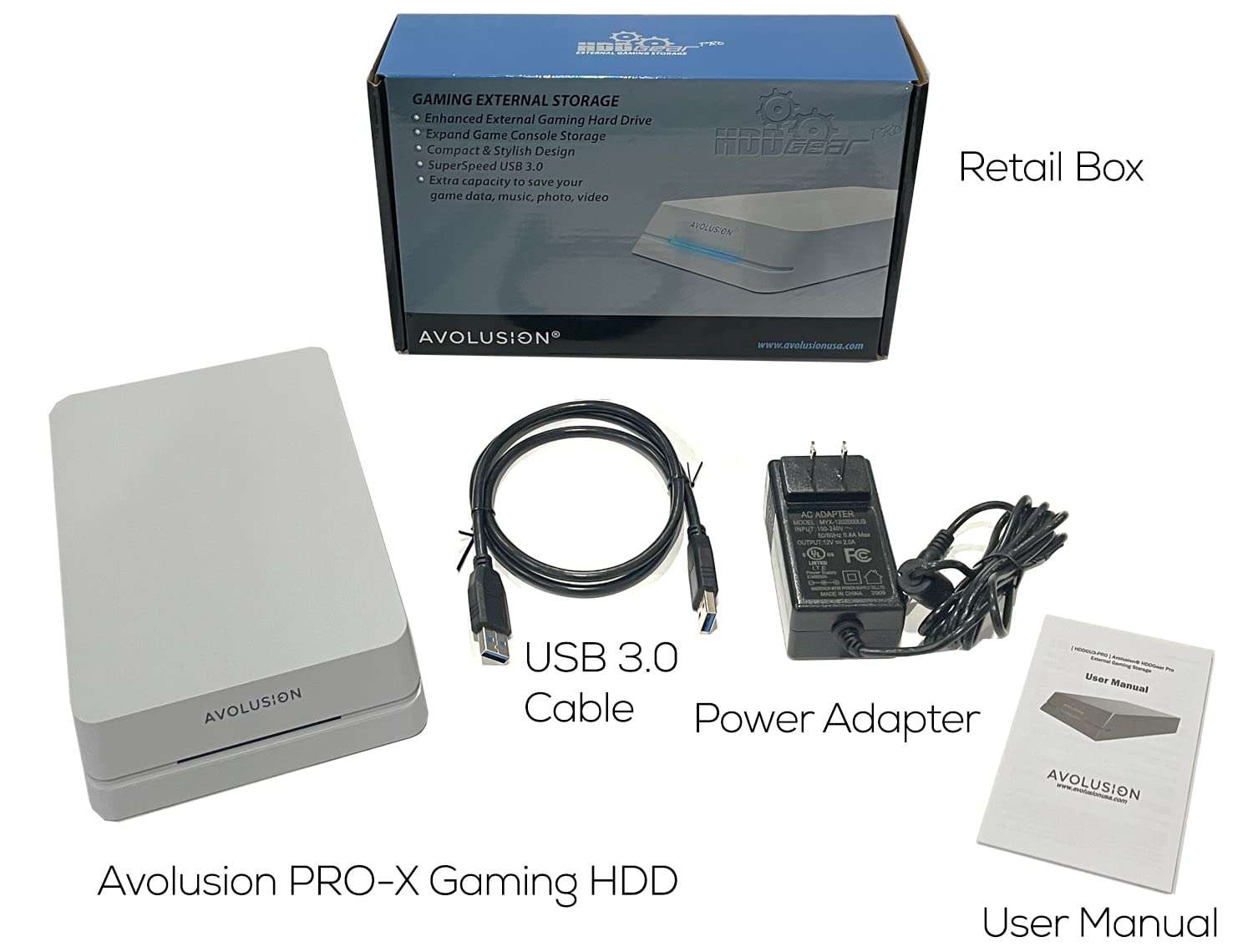 Avolusion HDDGear Pro 8TB 7200RPM USB 3.0 External Gaming Hard Drive (for PS5) White (Renewed) - Image 5