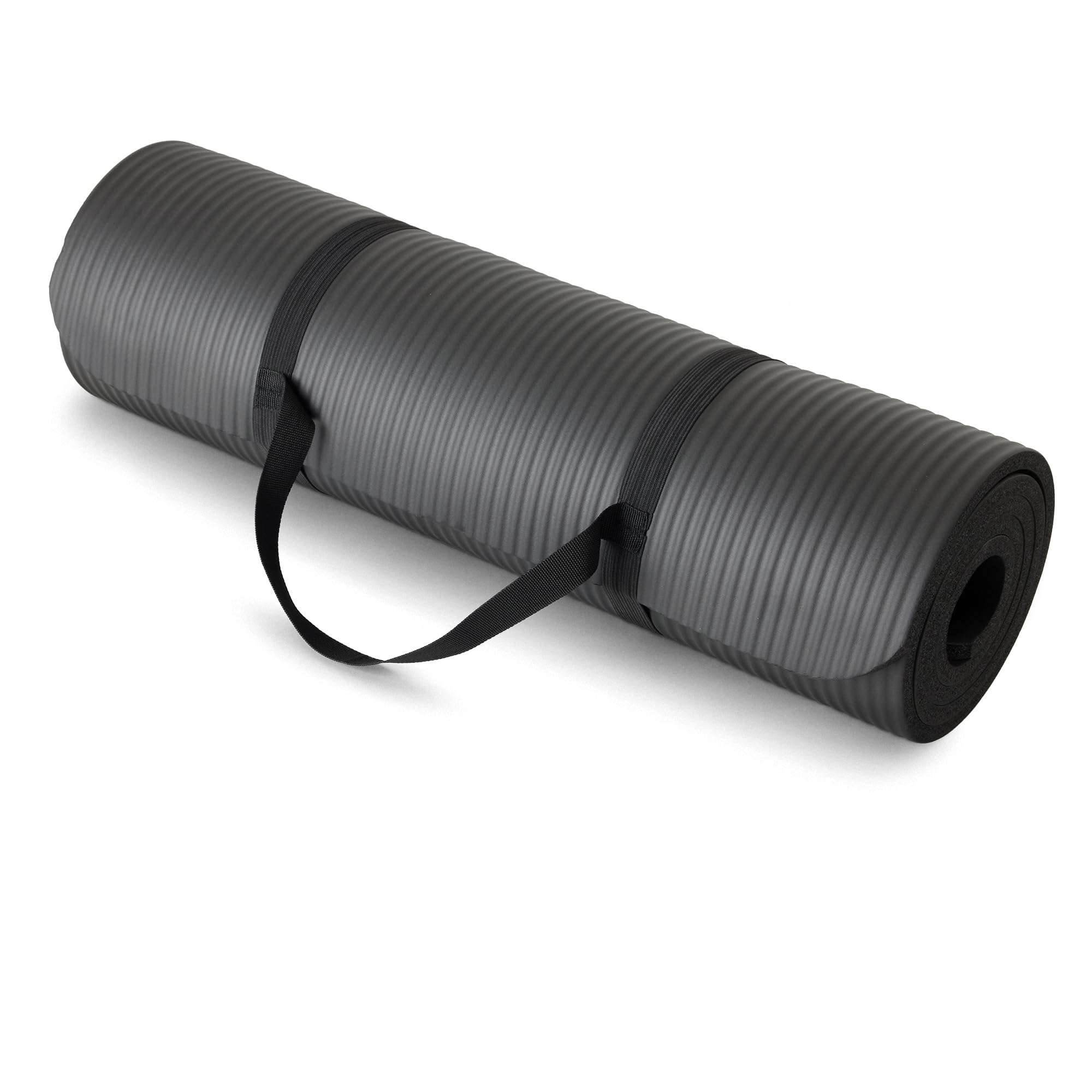 Amazon Basics 1/2 Inch Extra Thick Exercise Yoga Mat with Carrying Strap, Cushioned Support, for Fitness and Gym Workouts - Image 1