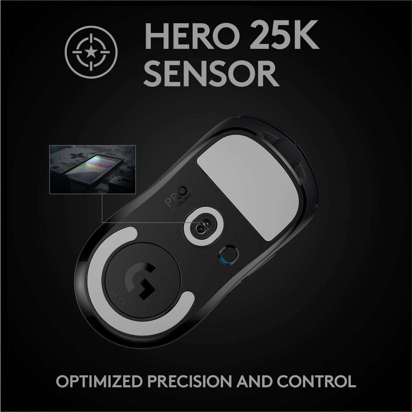 Logitech G PRO X SUPERLIGHT Wireless Gaming Mouse, Ultra-Lightweight, HERO 25K Sensor, 25,600 DPI, 5 Programmable Buttons, Long Battery Life, Compatible with PC / Mac - Black - Image 5