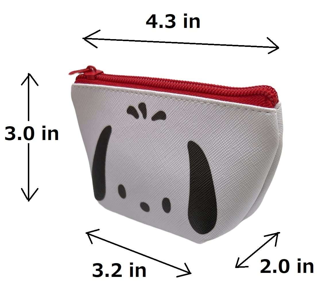 Sanrio Pochacco Face Boat Type Cosmetics Small Pouch Bag 4.3 in (W) × 3 in (H) × 2 in (D) - Image 2
