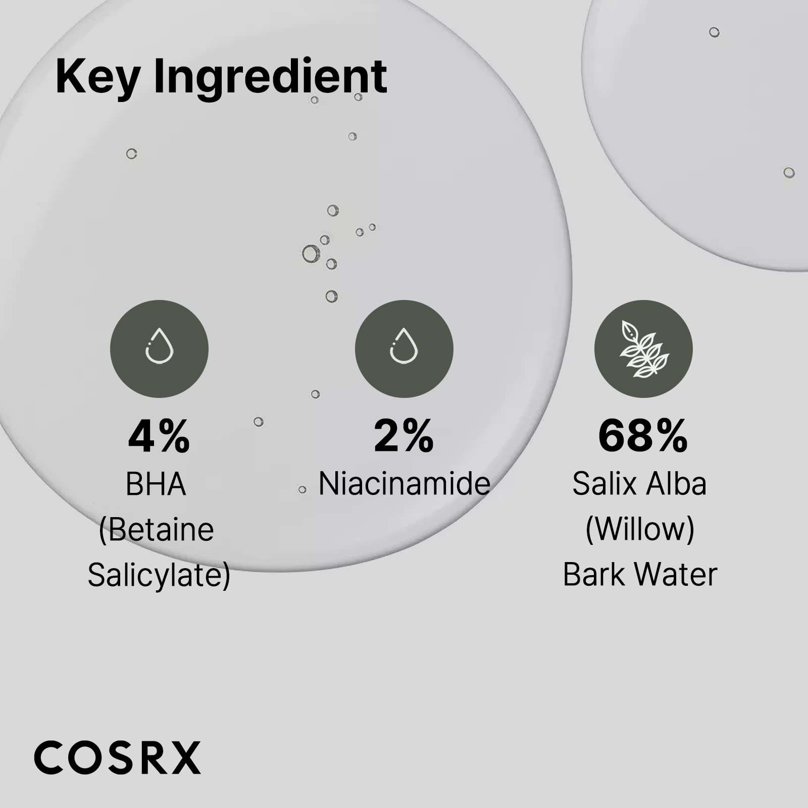 COSRX Niacinamide 2% + BHA 4% Blackhead Exfoliant Toner 3.38 fl.oz / 100ml, Korean Toner, Blackhead Remover, Pore Minimizer for Enlarged Pores, For All Skin Types, Korean Skin Care - Image 4