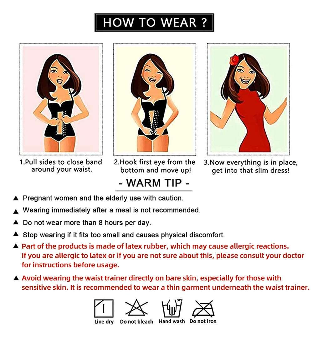 YIANNA Latex Waist Trainer for Women Tummy Control Zipper Underbust Corset Cincher Hourglass Body Shaper - Image 5