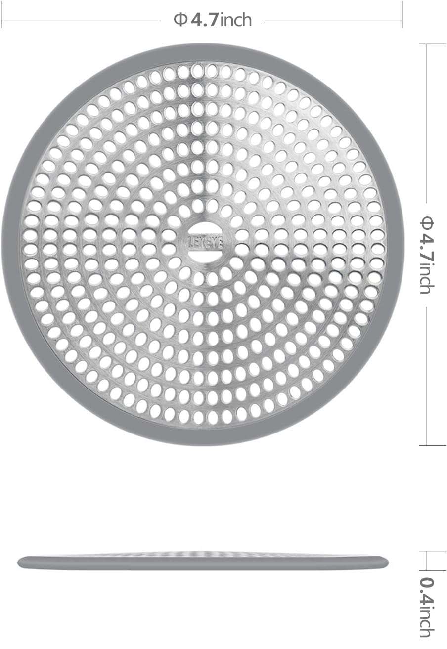LEKEYE Shower Drain Hair Catcher/Strainer/Stainless Steel and Silicone - Image 2