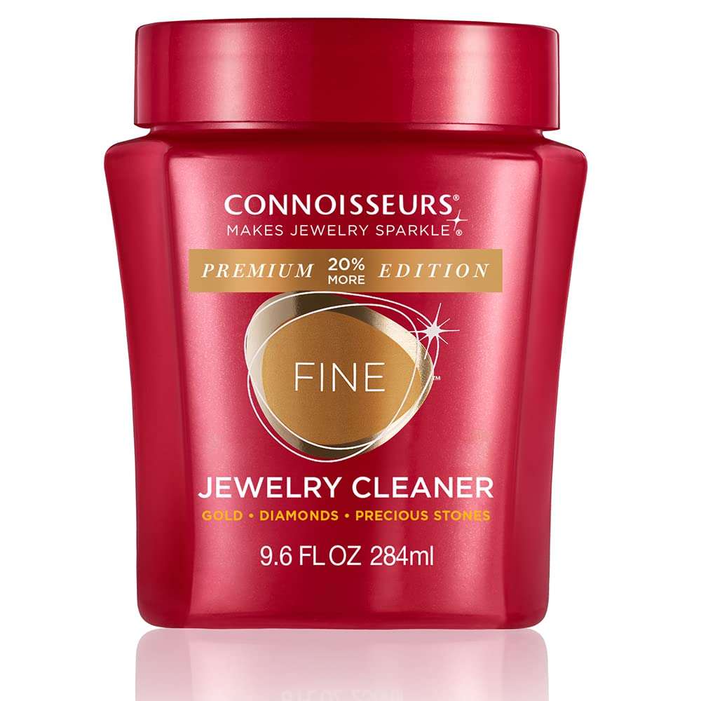 CONNOISSEURS Premium Edition Jewelry Cleaner, Value Size 9.6oz - Pick from Fine, Silver or Delicate Jewelry Cleaner - Image 1