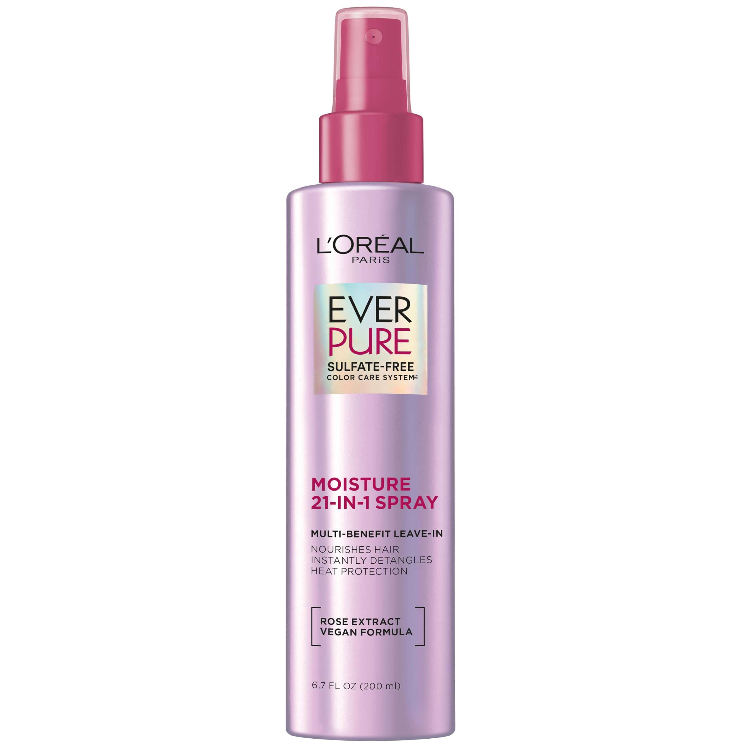 L'Oreal Paris Leave-In Conditioner 21-in-1 Moisture for Dry Hair | Sulfate Free | EverPure | 6.7 fl oz - Image 1