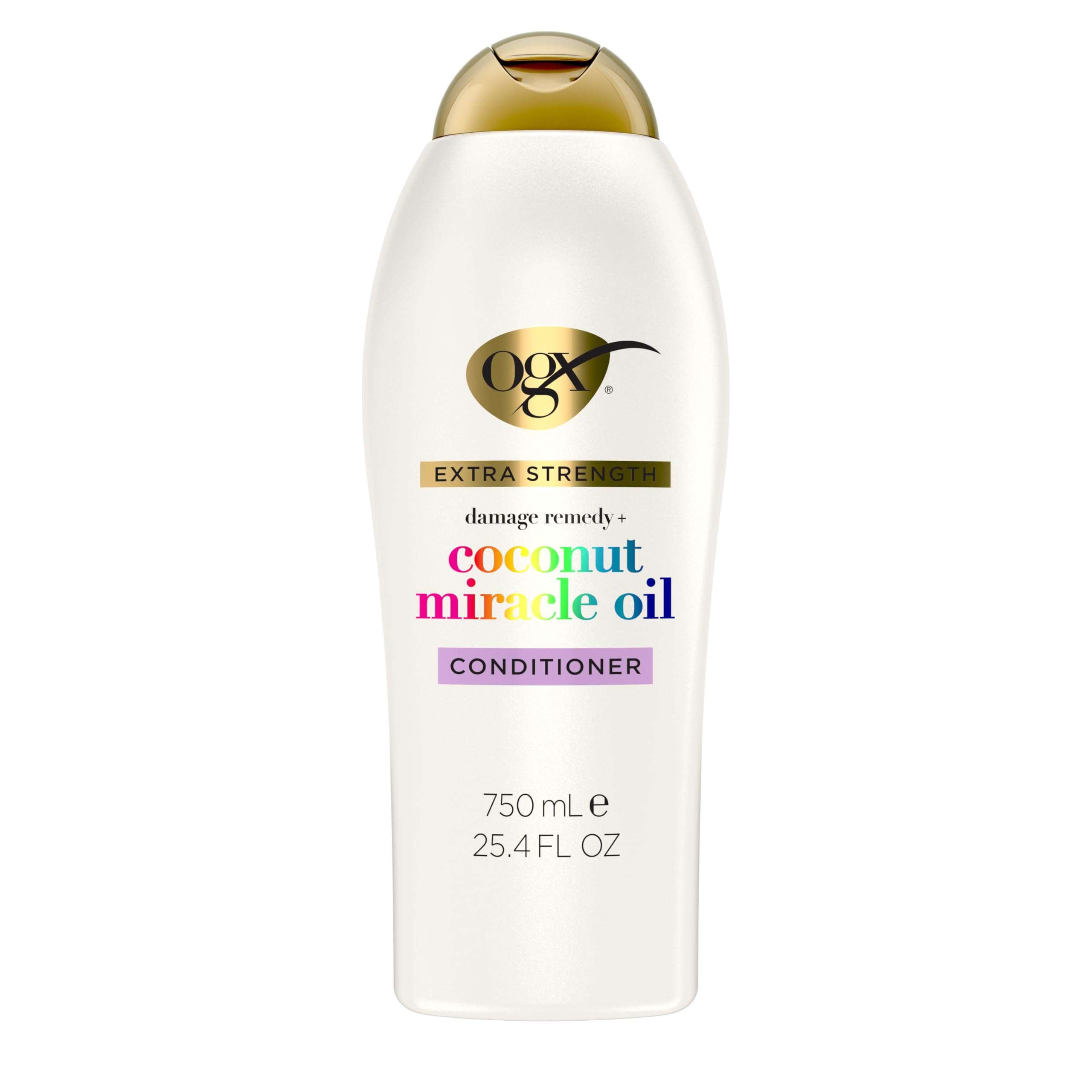 OGX Extra Strength Damage Remedy Coconut Miracle Oil Conditioner | for Dry, Frizzy or Coarse Hair | Hydrating & Flyaway Taming | Paraben-Free, Sulfate-Free Surfactants | 25.4 Fl Oz - Image 1