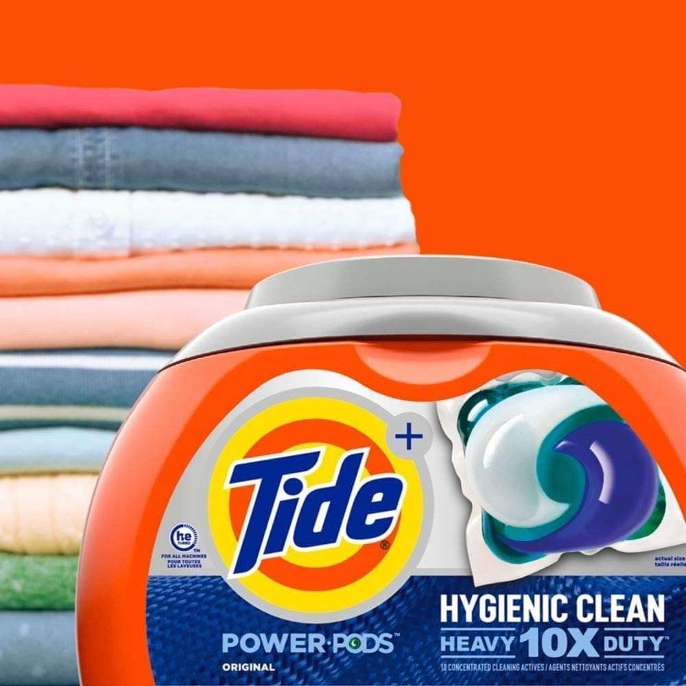 Tide Pods 76 pacs, Heavy Duty 10 X Power Pods, Hygienic Clean High efficiency (he) Laundry Detergent, 3.48kg/7.62 lb/122 oz - Image 5