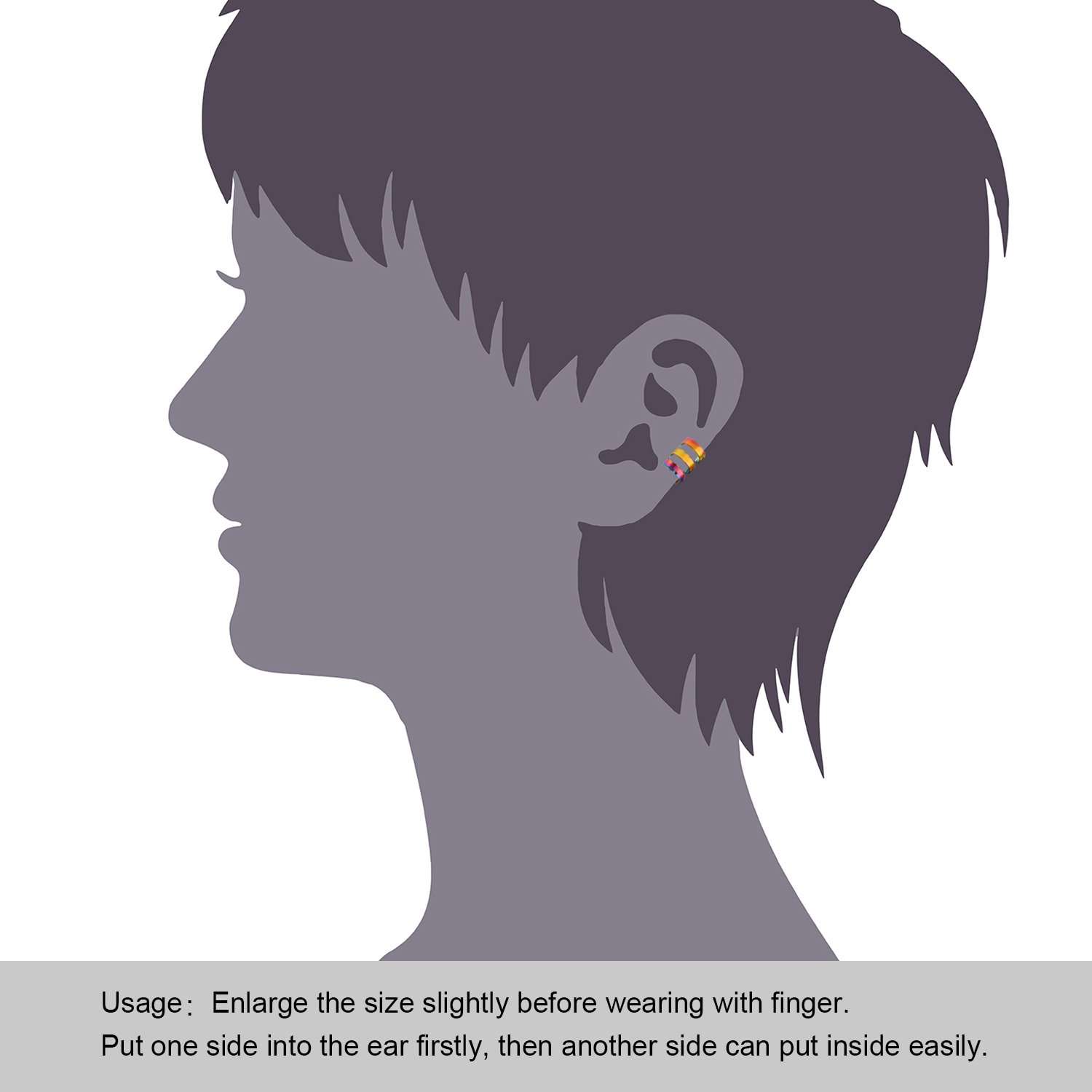 JewelrieShop Earcuffs for Men Stainless Steel Clip on Cartilage Helix Ear Cuffs Non-Piercing Punk Earrings Women - Image 5
