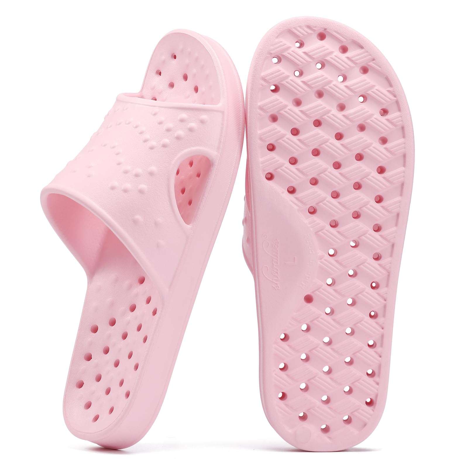 shevalues Shower Shoes for Women Men with Arch Support Quick Drying Pool Slides Lightweight Beach Sandals with Drain Holes - Image 7