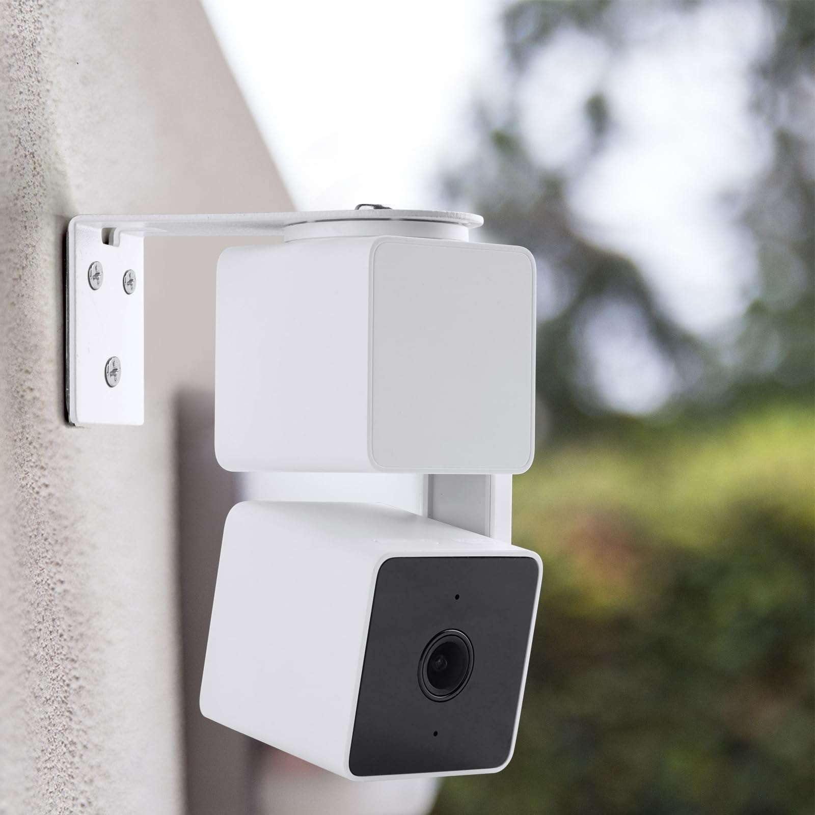 UYODM 2Pack Adhesive Metal Wall Mount Bracket Compatible with Wyze Cam Pan V3/ Wyze Cam V4/V2, VHB Stick On,No Drilling Mounting Bracket for Wyze Get The Best View,Two Ways Installation - Image 7