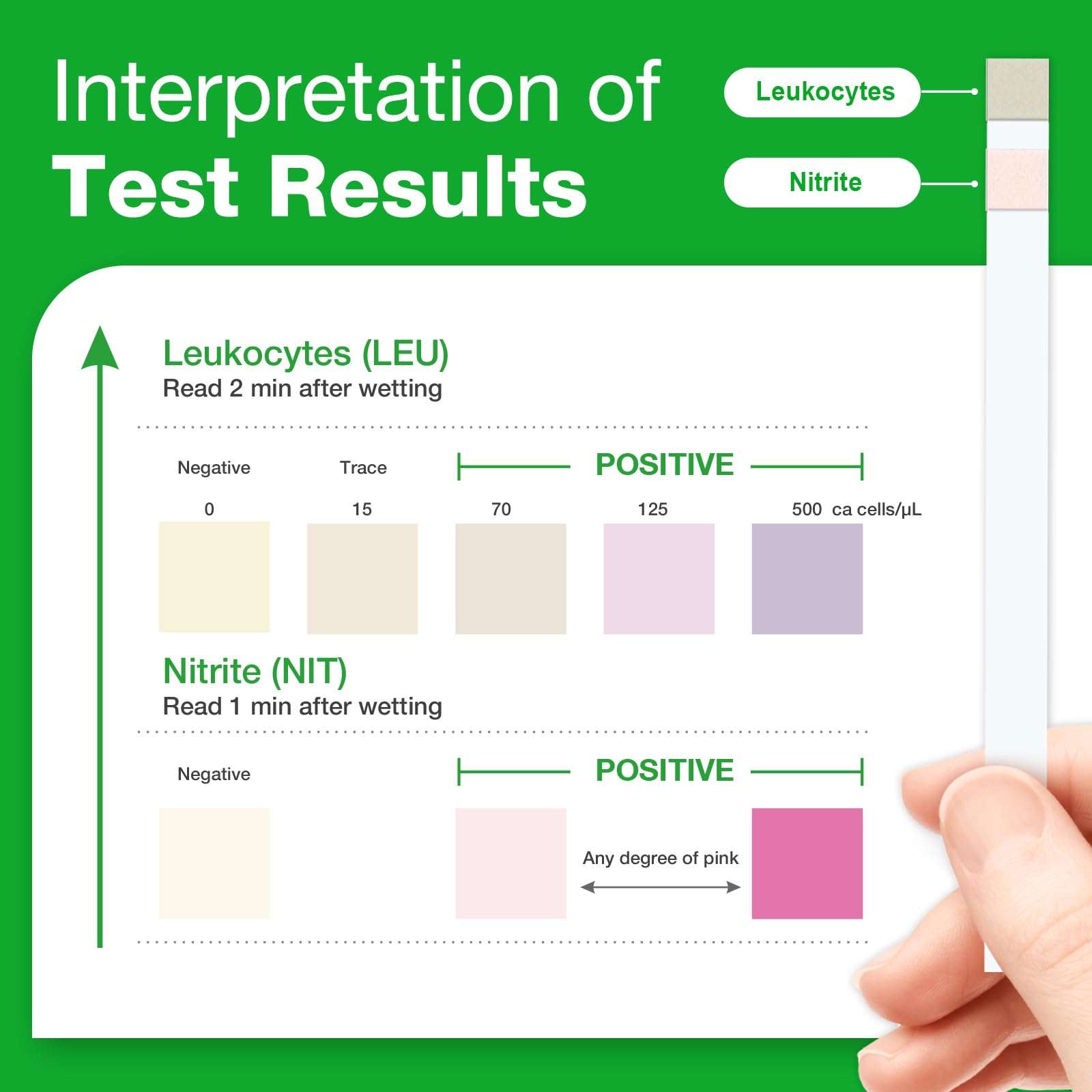Easy@Home UTI Test Strips 25 Tests, Instant Urine Test Kit for UTI Infections, Women Urinary Tract Bladder Infection Testing, Results in 2 Min (UTI-25P) - Image 6