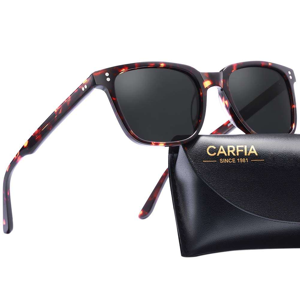 CARFIA Polarized Men's Sunglasses UV400 Protection for Driving Fishing Cool Man Acetate Shades CA5354L - Image 1