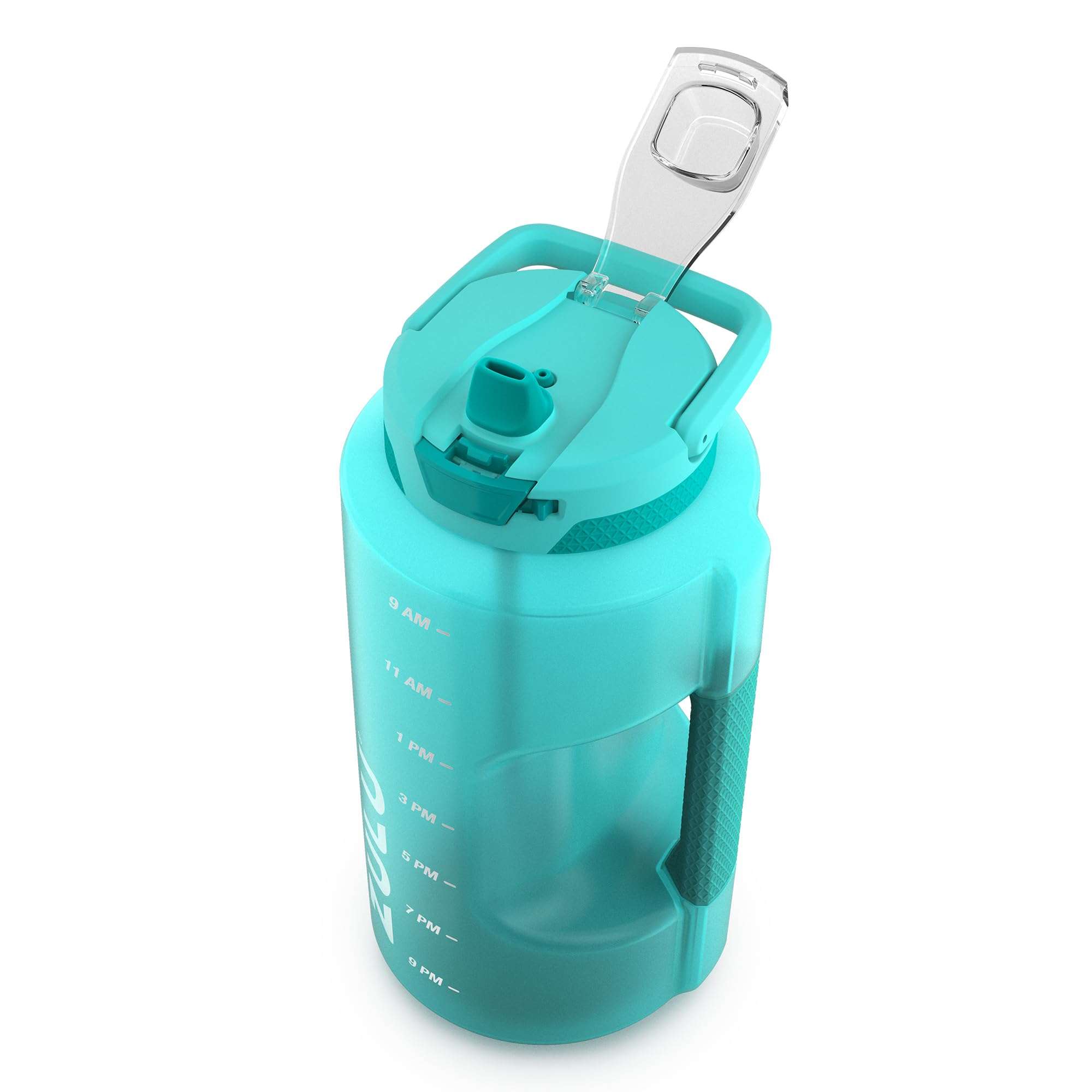 Zulu Goals Gallon 128oz Large Water Bottle Jug with Time Marker & Handle for All Day Hydration | Silicone Soft Straw with Locking Leak-Proof Lid | For Gym, Camping, Workout, and Outdoors | Aquaviva - Image 7