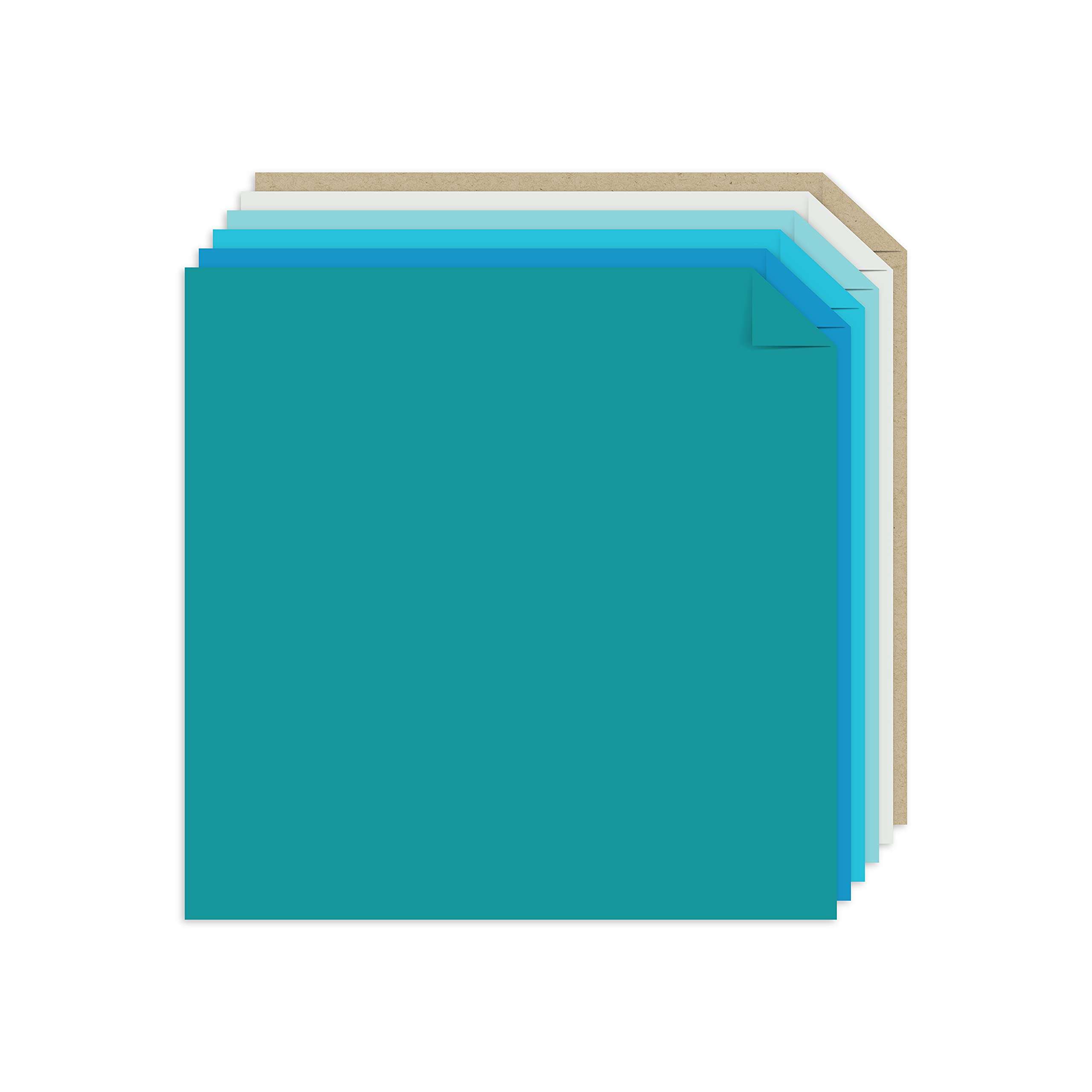 Astrodesigns Crafting Cardstock, 12" x 12", 65 lb./176 gsm, 6-Color Ocean Assortment, 84 Sheets (91794) - Image 2