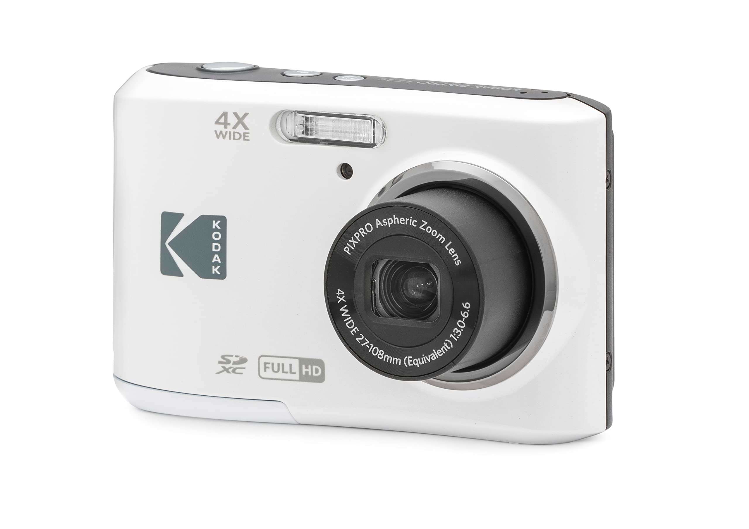 KODAK PIXPRO Friendly Zoom FZ45-WH 16MP Digital Camera with 4X Optical Zoom 27mm Wide Angle and 2.7" LCD Screen (White) - Image 4