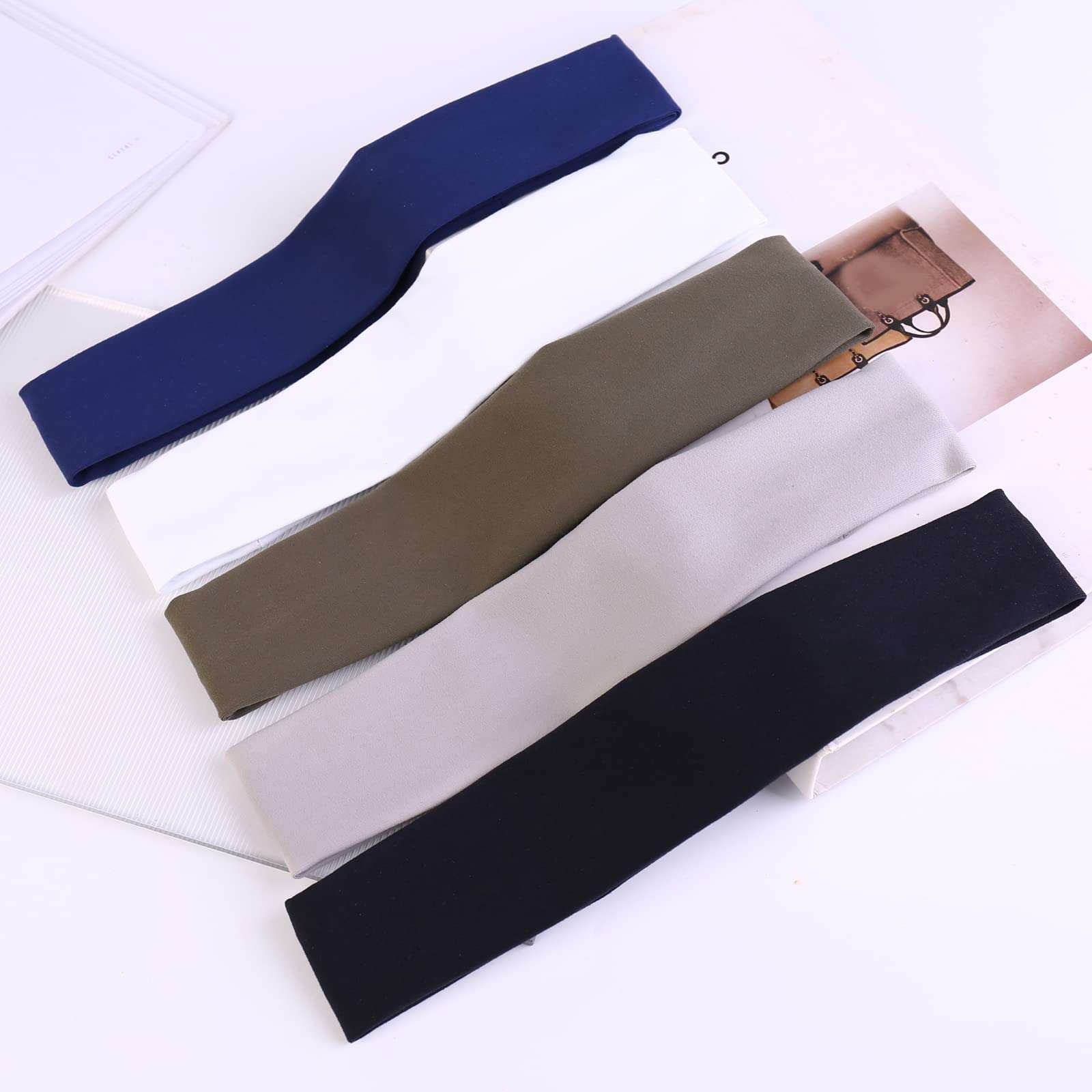 Pilamor Sports Headbands for Men (5 Pack),Moisture Wicking Workout Headband, Sweatband Headbands for Running,Cycling,Football,Yoga,Hairband for Women and Men - Image 7