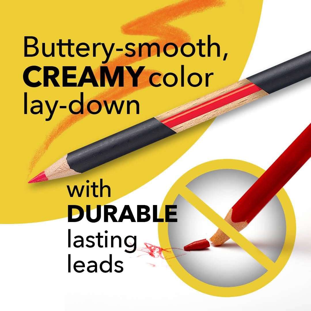Castle Art Supplies Colored Pencils Set | 72 Premium Soft Core Colored Leads for Adult Artists | Organized in Presentation Tin Case - Image 3