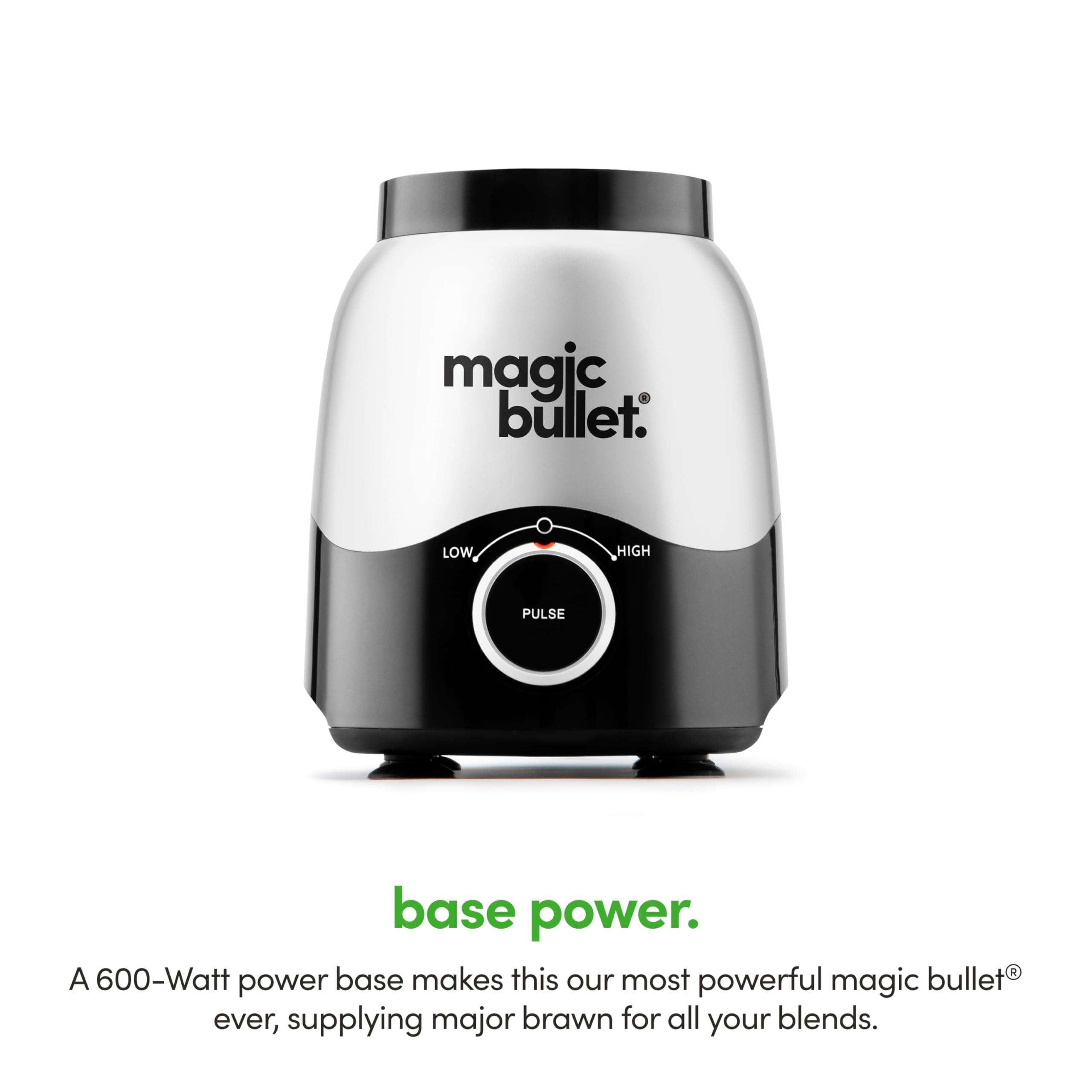 Magic Bullet® Combo Blender, 600W, 48oz Pitcher, 16oz Cup with To-Go Lid, Easy Cleaning, Cross Blade, for Smoothies, Sauces, Shakes, Salsa, Hot Blends, Silver, MBF50200 - Image 6