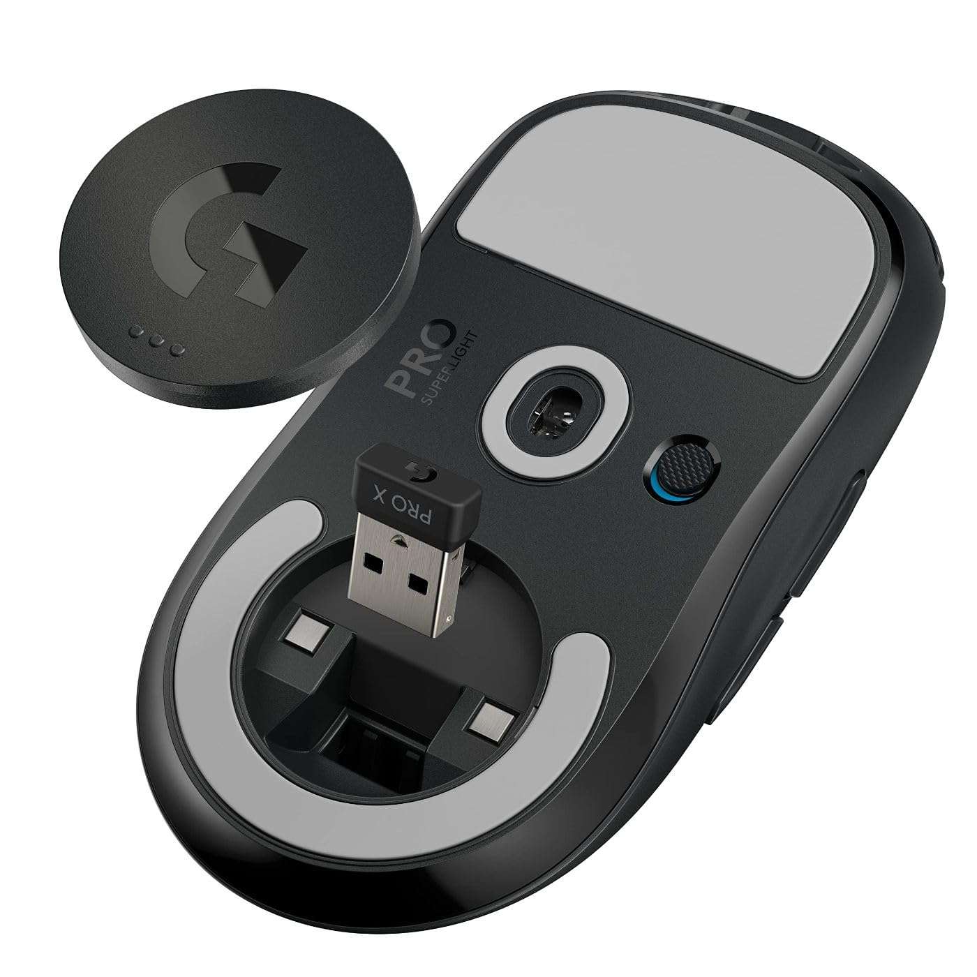 Logitech G PRO X SUPERLIGHT Wireless Gaming Mouse, Ultra-Lightweight, HERO 25K Sensor, 25,600 DPI, 5 Programmable Buttons, Long Battery Life, Compatible with PC / Mac - Black - Image 10