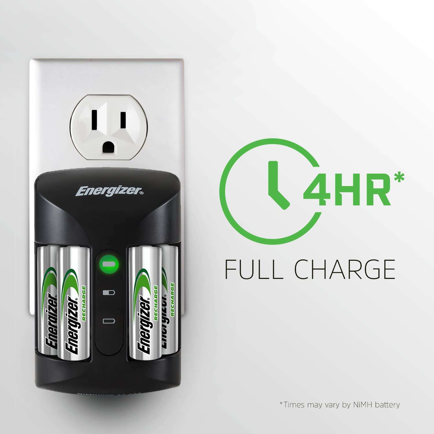 Energizer Recharge Pro Rechargeable AAA and AA Battery Charger With 4 NiMh Rechargeable AA Batteries, Provides a Full Charge in 3 Hours - Image 4