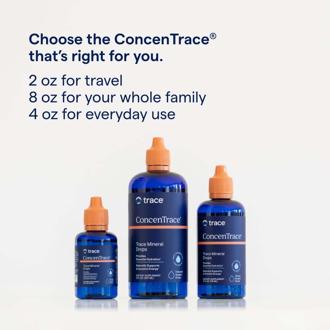 Trace Minerals ConcenTrace Trace Mineral Drops - Liquid Supplement for Bone & Joint Support - Aids Hydration & Electrolyte Restoration - Unflavored-Original, 8 fl oz (96 Servings) - Image 6