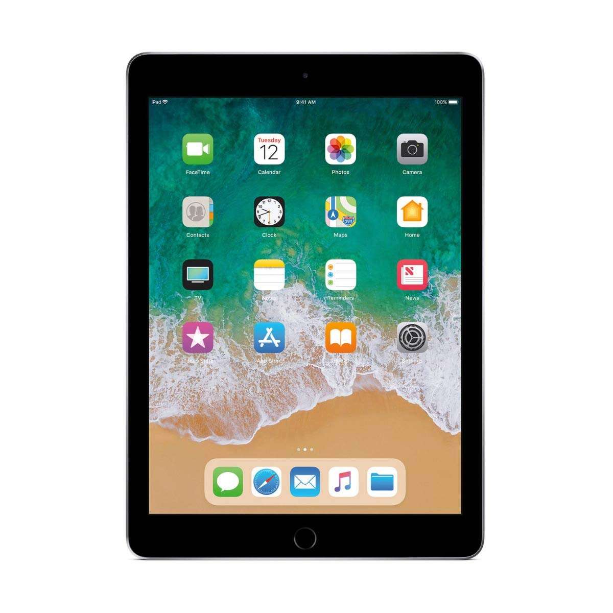 Apple iPad 9.7inch with WiFi 32GB- Space Gray (2017 Model) (Renewed) - Image 1