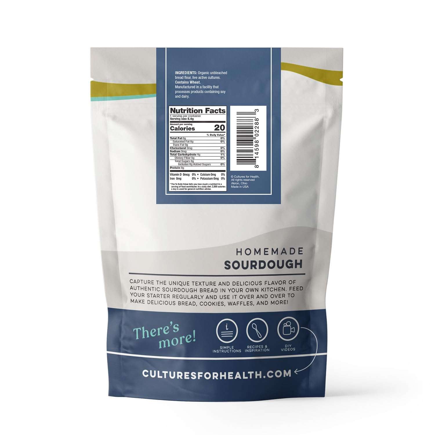 Cultures for Health San Francisco Sourdough Style Starter Culture | Homemade Artisan Bread | Heirloom, non-GMO | Live Culture Bread Mix | Easy to Follow Recipe - Image 2