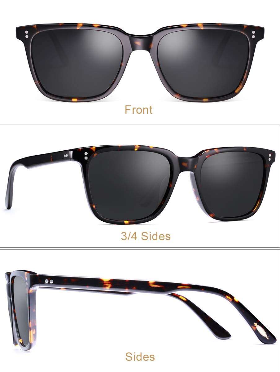 CARFIA Polarized Men's Sunglasses UV400 Protection for Driving Fishing Cool Man Acetate Shades CA5354L - Image 5