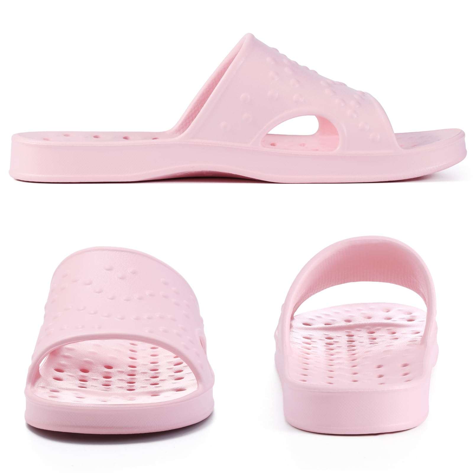 shevalues Shower Shoes for Women Men with Arch Support Quick Drying Pool Slides Lightweight Beach Sandals with Drain Holes - Image 4