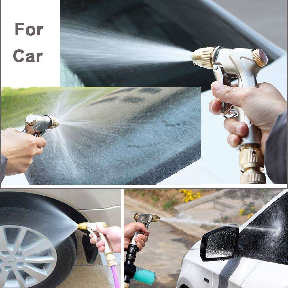 FANHAO Upgraded Garden Hose Nozzle Sprayer, 100% Heavy Duty Metal Handheld Water Nozzle High Pressure in 4 Spraying Modes for Watering Plants and Lawn, Car Washing, Patio and Pet - Image 6