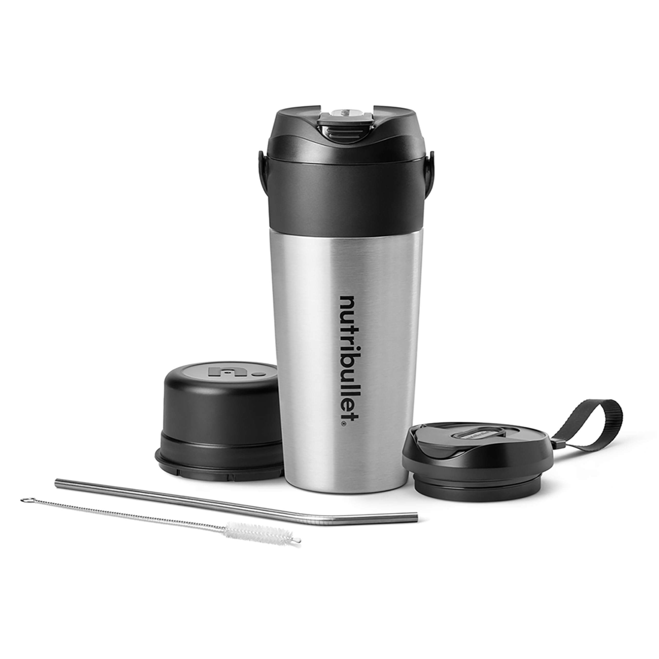 nutribullet Flip Portable Blender with Insulated Cup, Cordless, Brushed Stainless, NBPB50350SS - Image 1