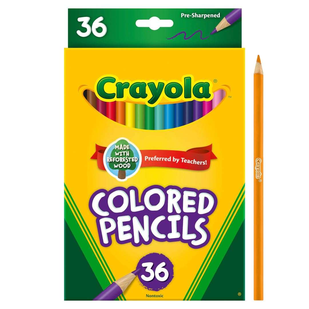 Crayola Colored Pencils (36ct), Kids Pencil Set, Back to School Essentials, Must Have Classroom Supplies for Kids, Pre-Sharpened Coloring Book Pencils, 3+ - Image 3