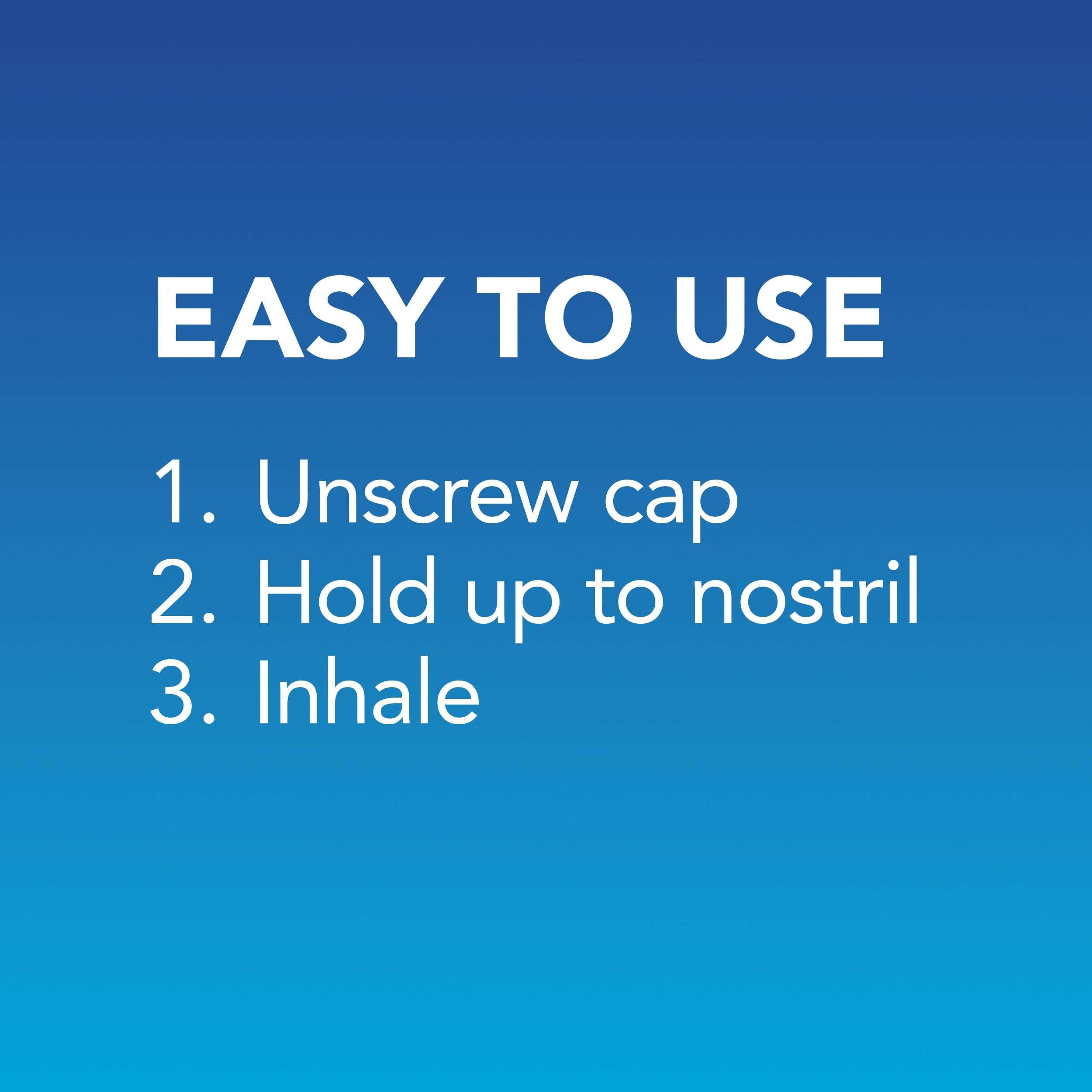 Vicks VapoInhaler, On-the-Go Portable Nasal Inhaler, Non-Medicated, With Refreshing Vicks Vapors, Menthol Scent , 2 Scented Sticks - Image 3