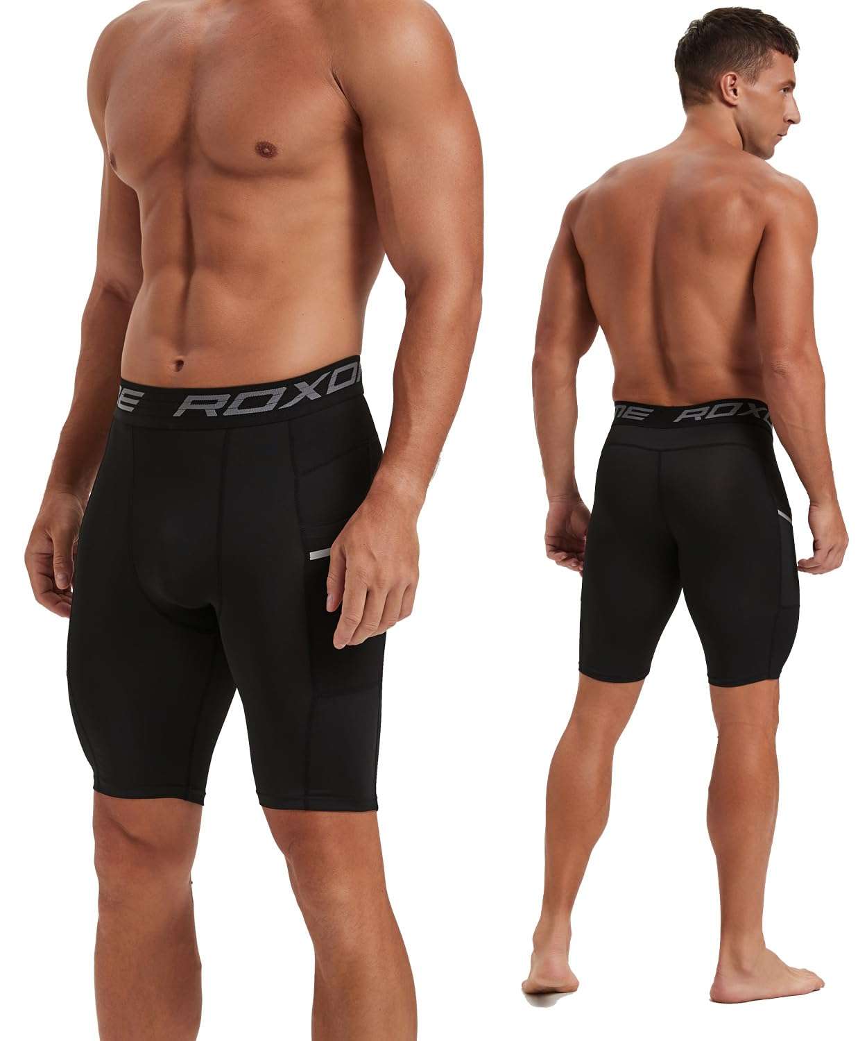Roxdme 5 or 1 Pack Compression Shorts Men Spandex Sport Shorts Athletic Workout Running Tights Performance Underwear - Image 2