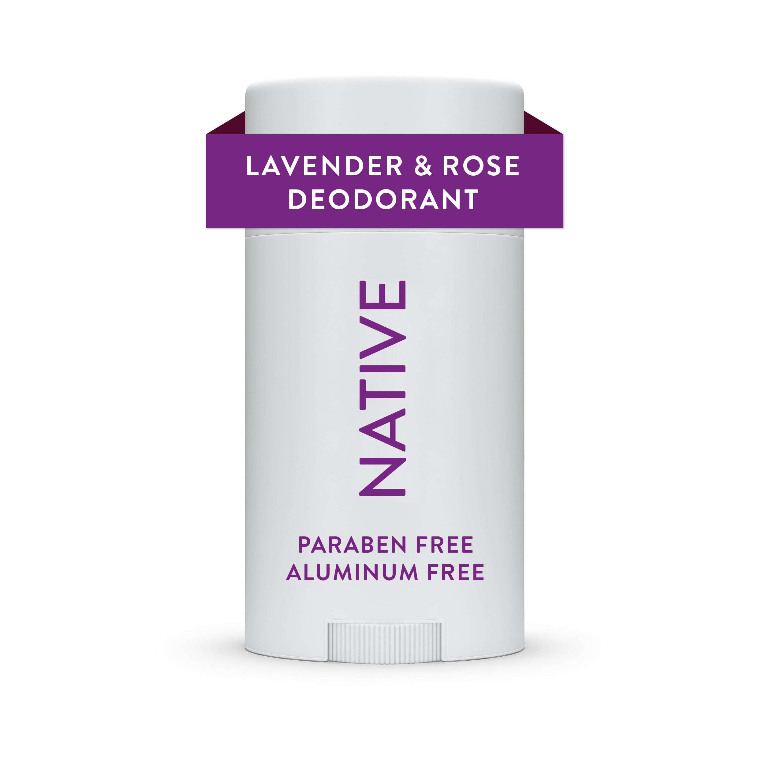 Native Aluminum-Free Clean Deodorant with Natural Derived Ingredients, 72HR odor control | Deodorant for Women and Men, With Baking Soda, Coconut Oil, Shea Butter | Lavender & Rose - Image 1