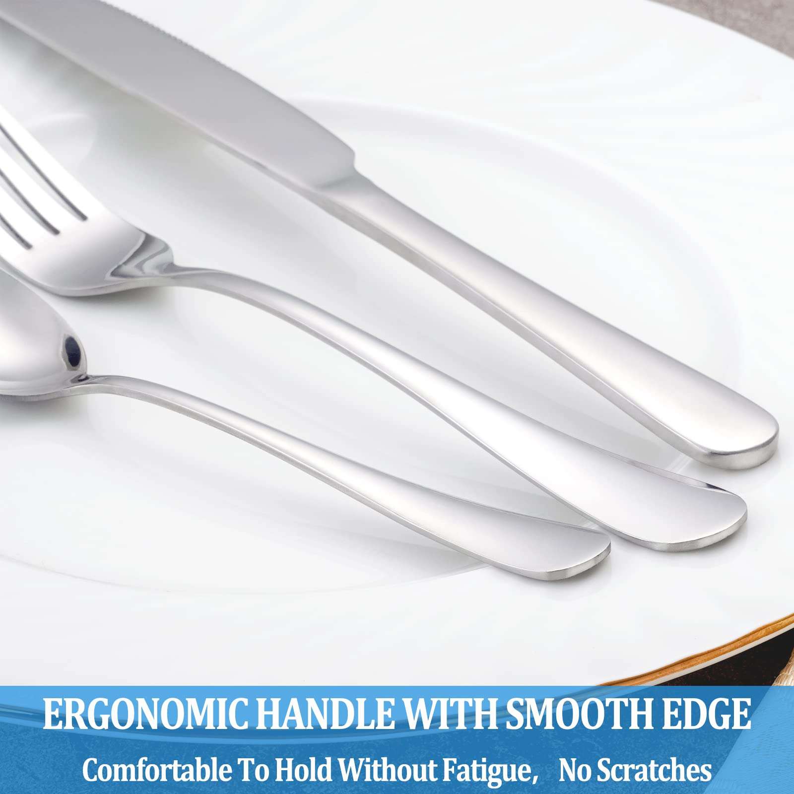 Teaspoon Set,16 Piece 6.7" Spoons Silverware, Premium Food Grade Stainless Steel Tea Spoons, Durable Small Spoon, Good Teaspoons, Kitchen Dessert Spoon Set, Mirror Finish & Dishwasher Safe - Image 5