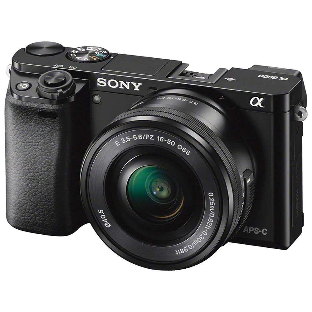 Sony Alpha a6000 Mirrorless Digital Camera 24.3MP SLR Camera with 3.0-Inch LCD (Black) w/16-50mm Power Zoom Lens - Image 1
