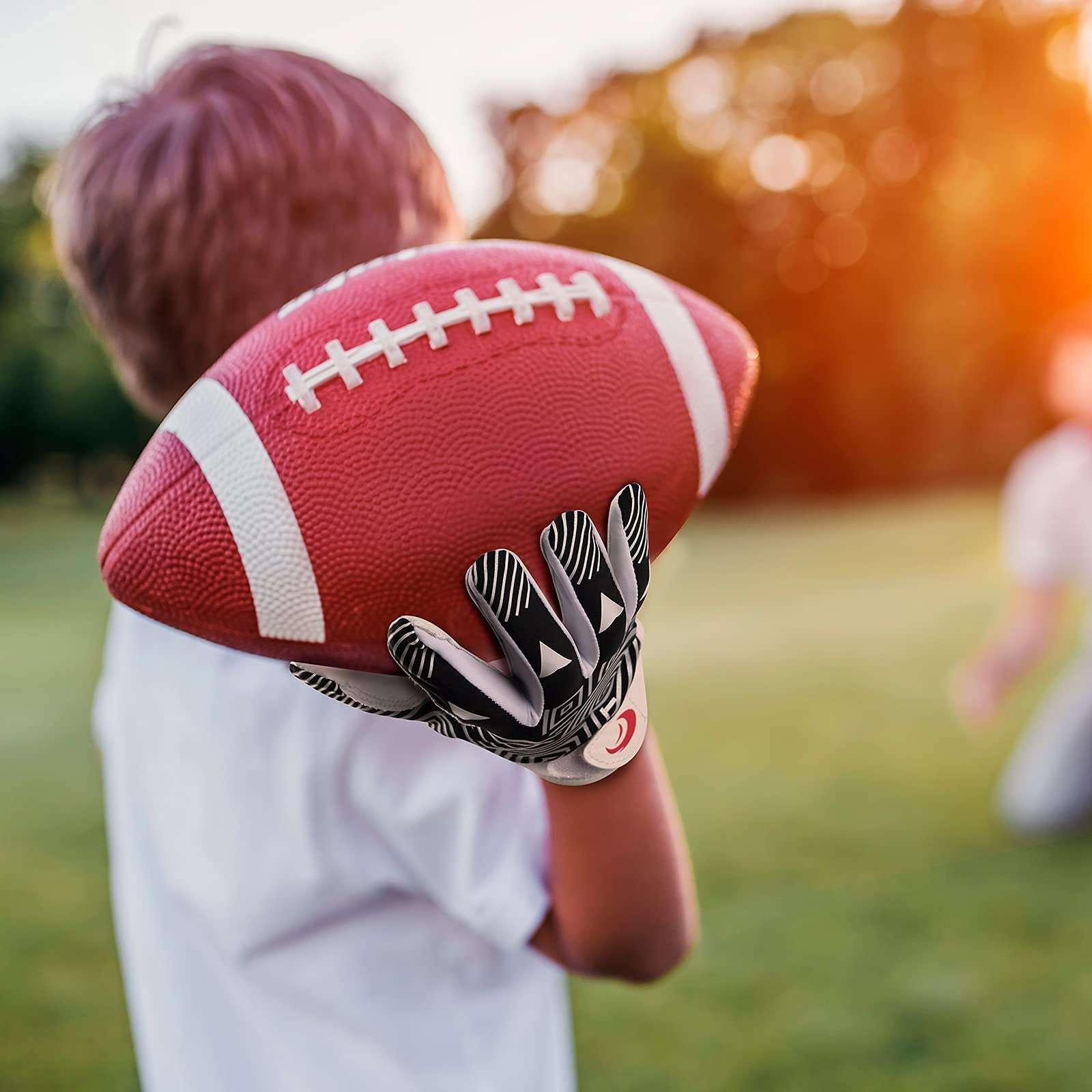 SPOMAT Youth Football Gloves Kids Silicone Grip Receiver Gloves with Super Stick Ability for Best Game Experience - Image 5