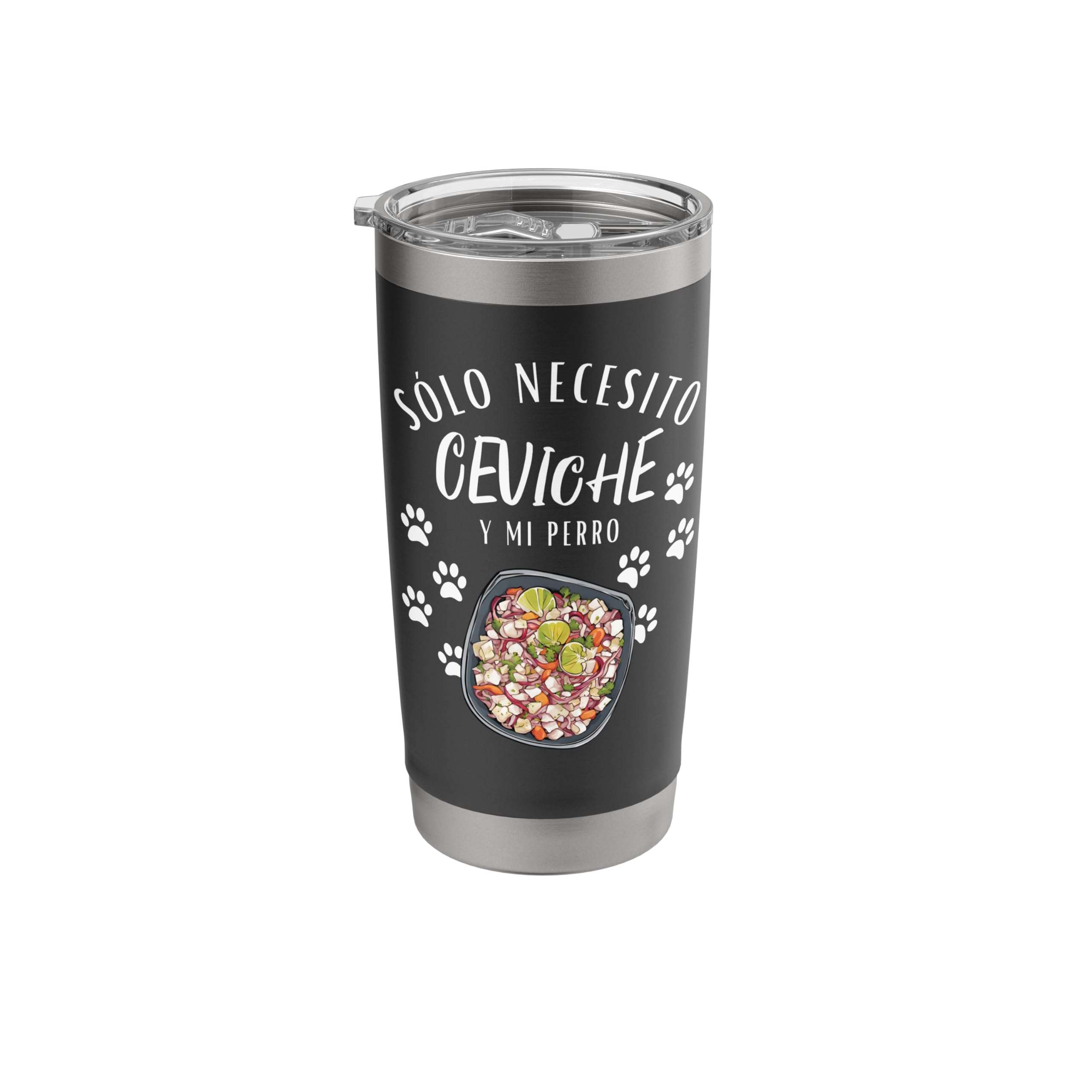 Peruvian Ceviche and Dog Lover Costume Ceviche and Dog Stainless Steel Insulated Tumbler - Image 1