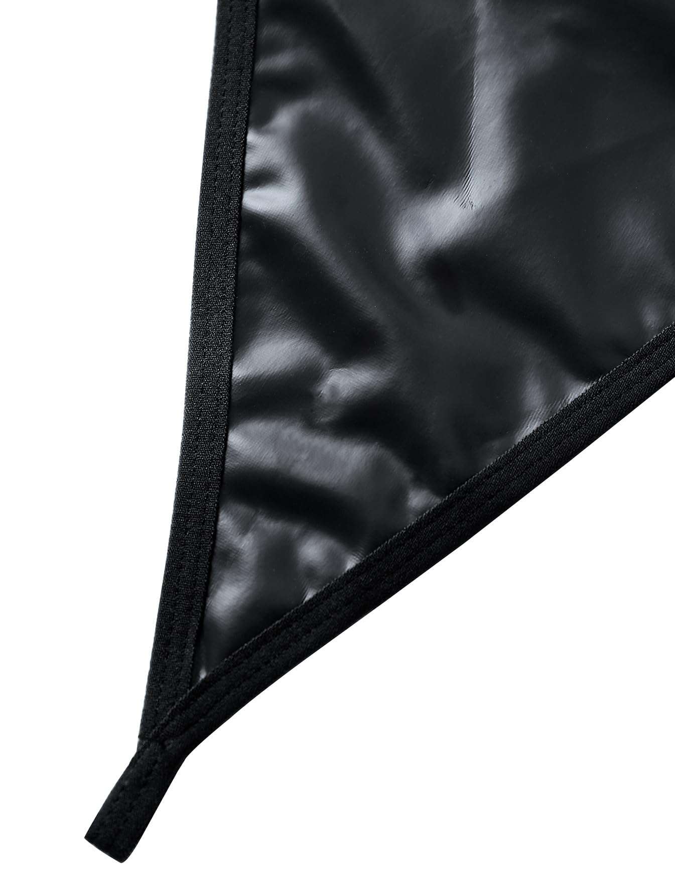Lilosy Sexy Pu Leather Strappy Underwire Garter Belt Lingerie Set - Image 3