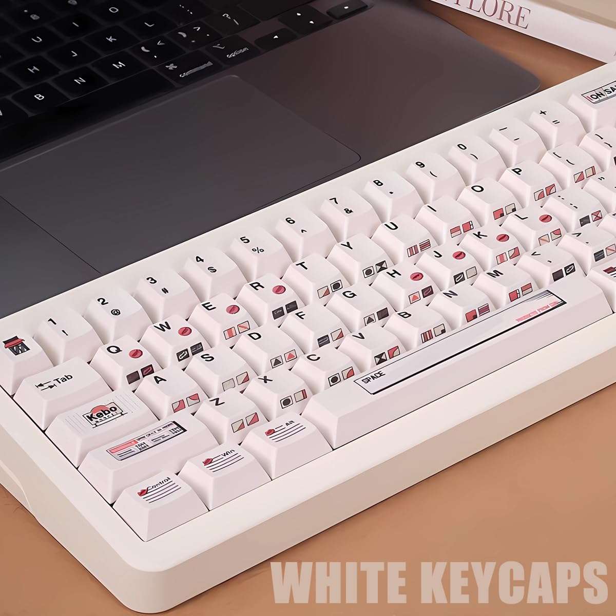 Sumgsn 152 Keys White PBT Keycap, Cherry Profile Keycaps, Cute Keycaps, Custom Keycap Set for Mechanical Keyboard 60% 75% 100% - Image 5