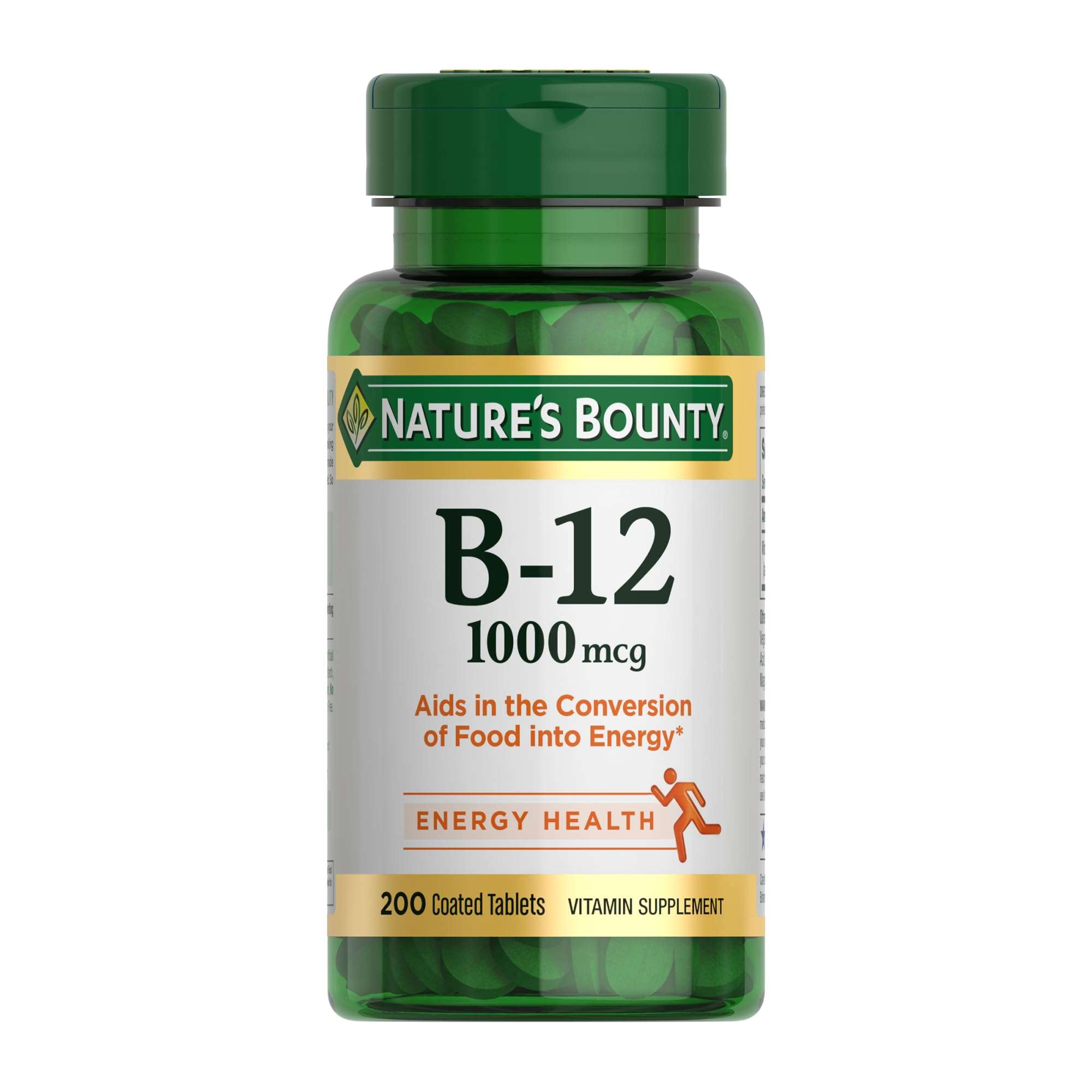 Nature's Bounty Vitamin B12 1000 mcg Supplements, Supports Energy Metabolism, 200 Ct - Image 1