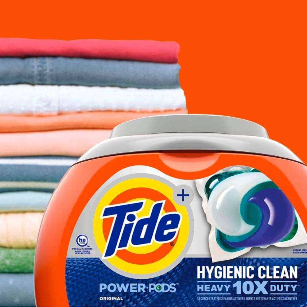 Tide Pods 76 pacs, Heavy Duty 10 X Power Pods, Hygienic Clean High efficiency (he) Laundry Detergent, 3.48kg/7.62 lb/122 oz - Image 10