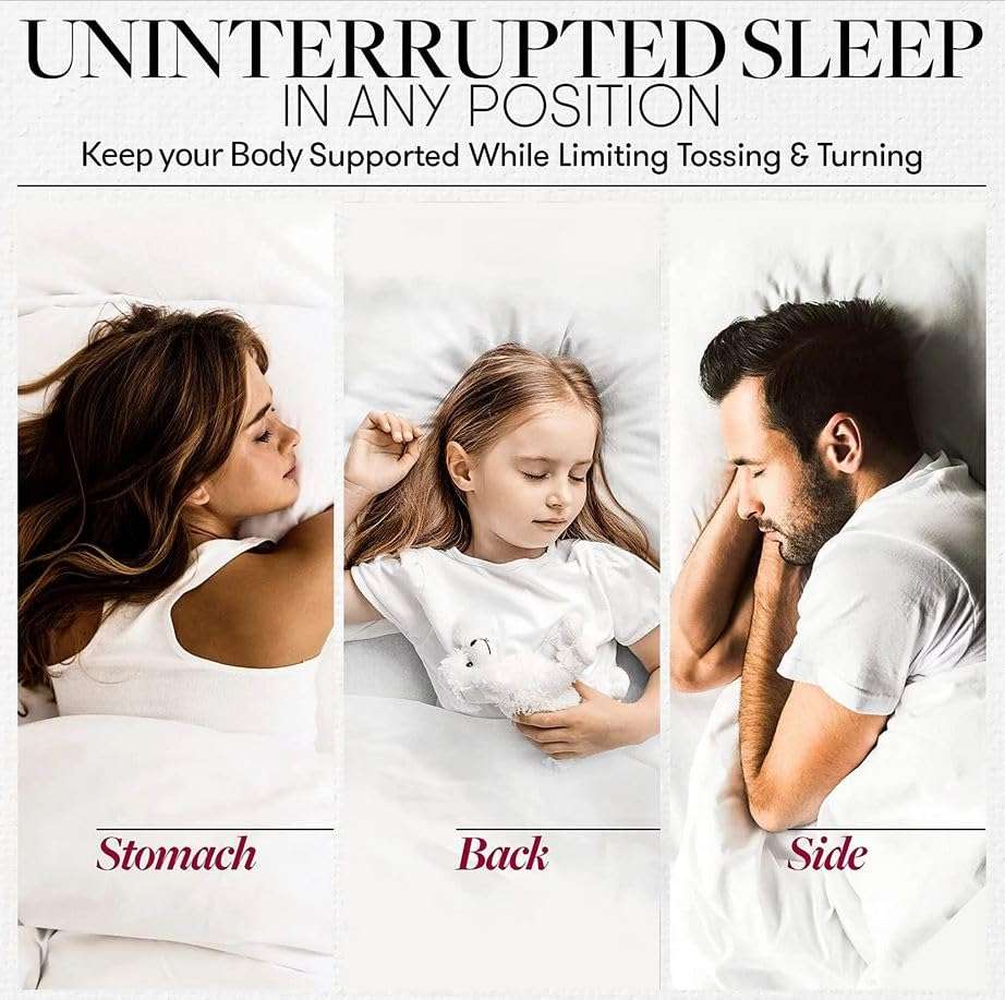 Beckham Hotel Collection Bed Pillows Standard/Queen Size Set of 2 - Original Down Alternative Pillow for Sleeping - Bedding for Back, Stomach or Side Sleepers - Image 12