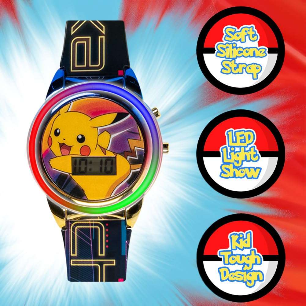 Accutime Kids Pokemon Digital LCD Quartz Watch for Boys, Girls, and Adults All Ages - Image 4
