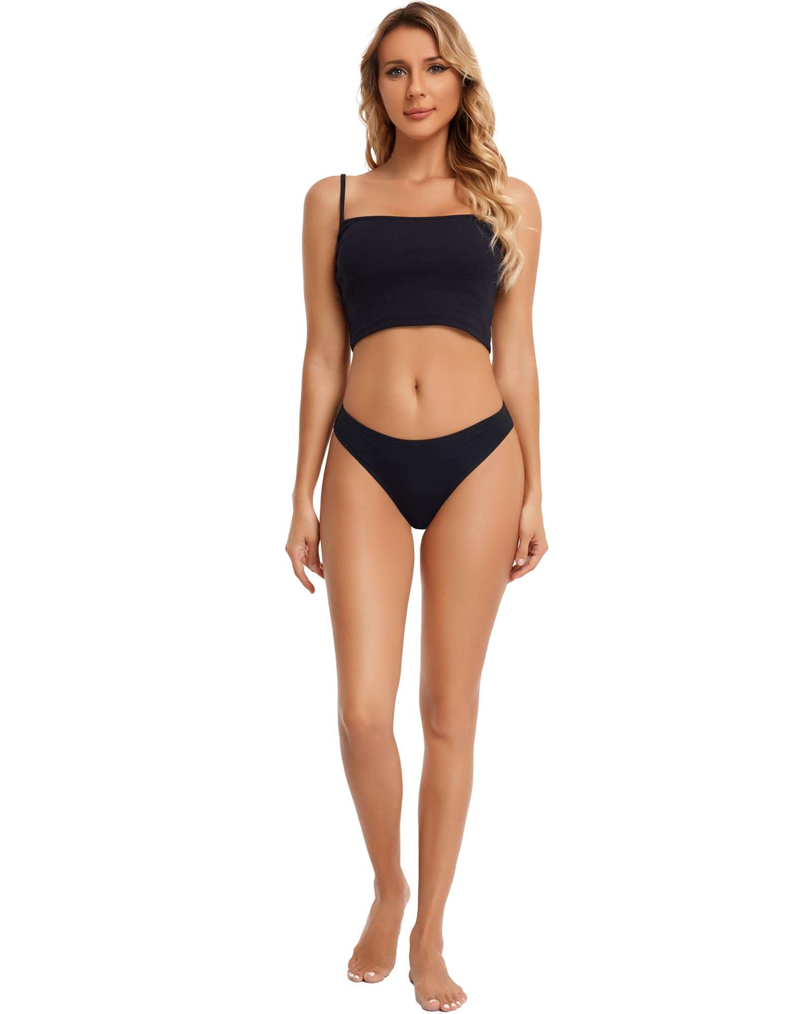 ANZERMIX Women's Breathable Cotton Thong Panties Pack of 6 - Image 4