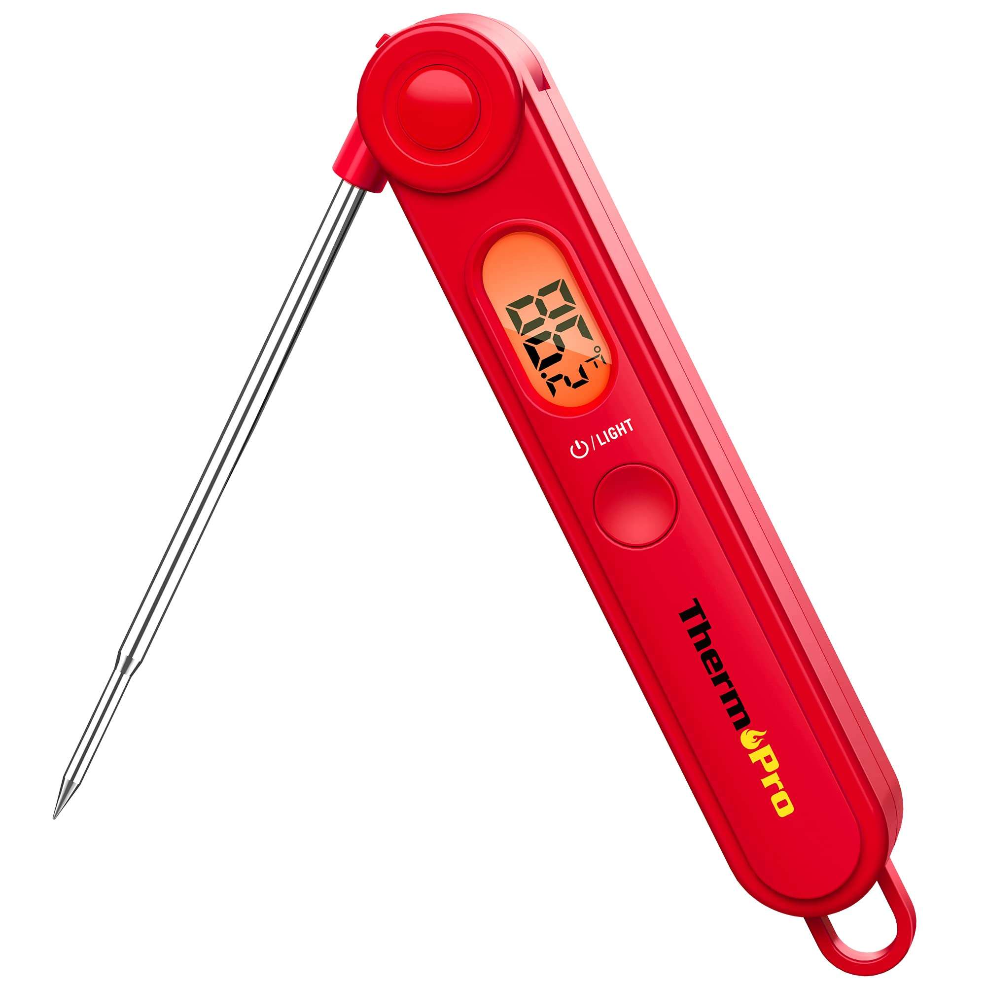 ThermoPro TP03B Digital Meat Thermometer for Cooking, Instant Read Thermometer with Backlight, Kitchen Food Thermometer for Grill Smoker BBQ Oil Deep Fry Candy Bread Coffee with Pop-up Meat Probe - Image 1