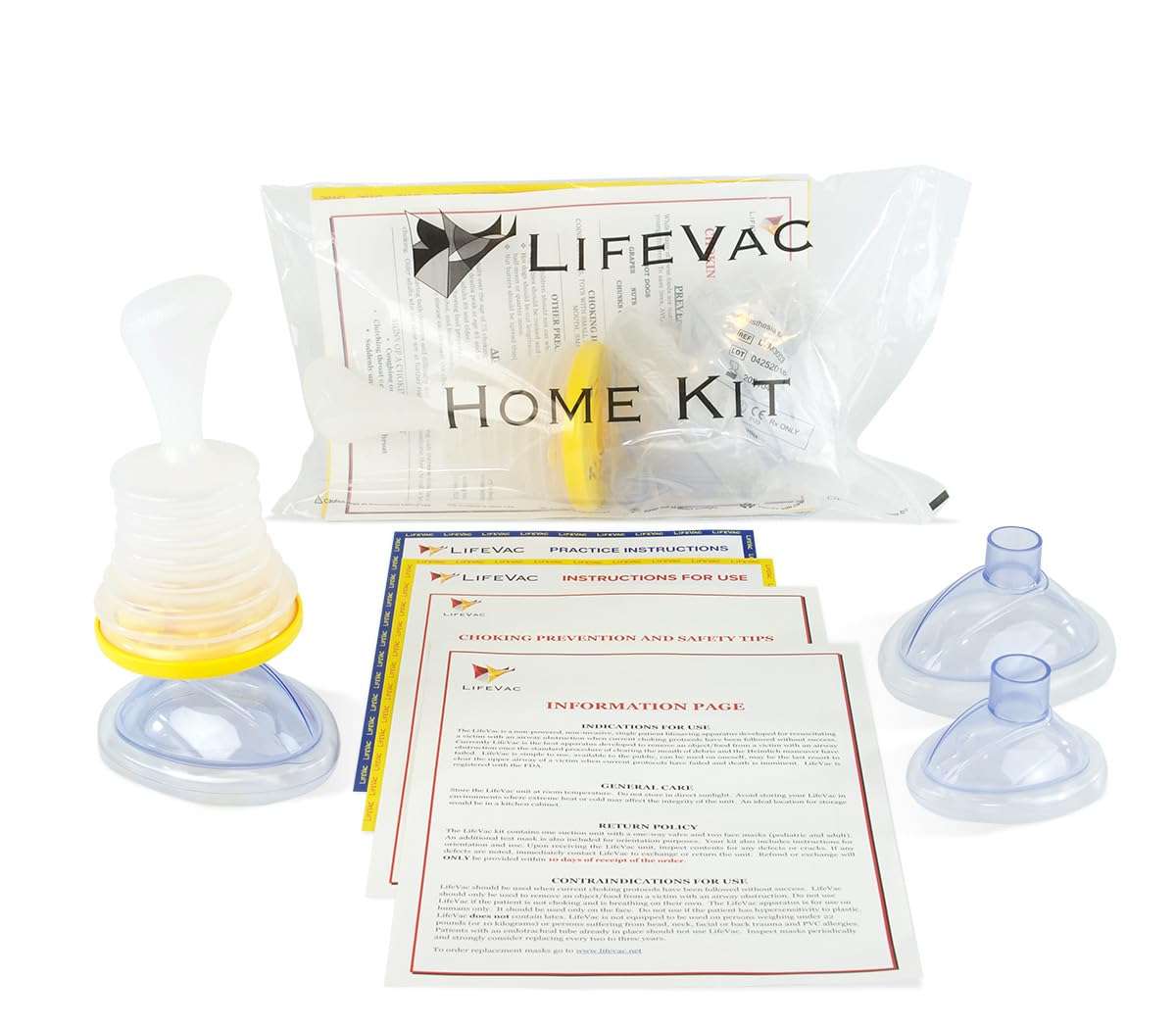 LifeVac Home Kit - Portable Suction Rescue Device, First Aid Kit for Kids and Adults, Portable Airway Suction Device for Children and Adults - Image 1