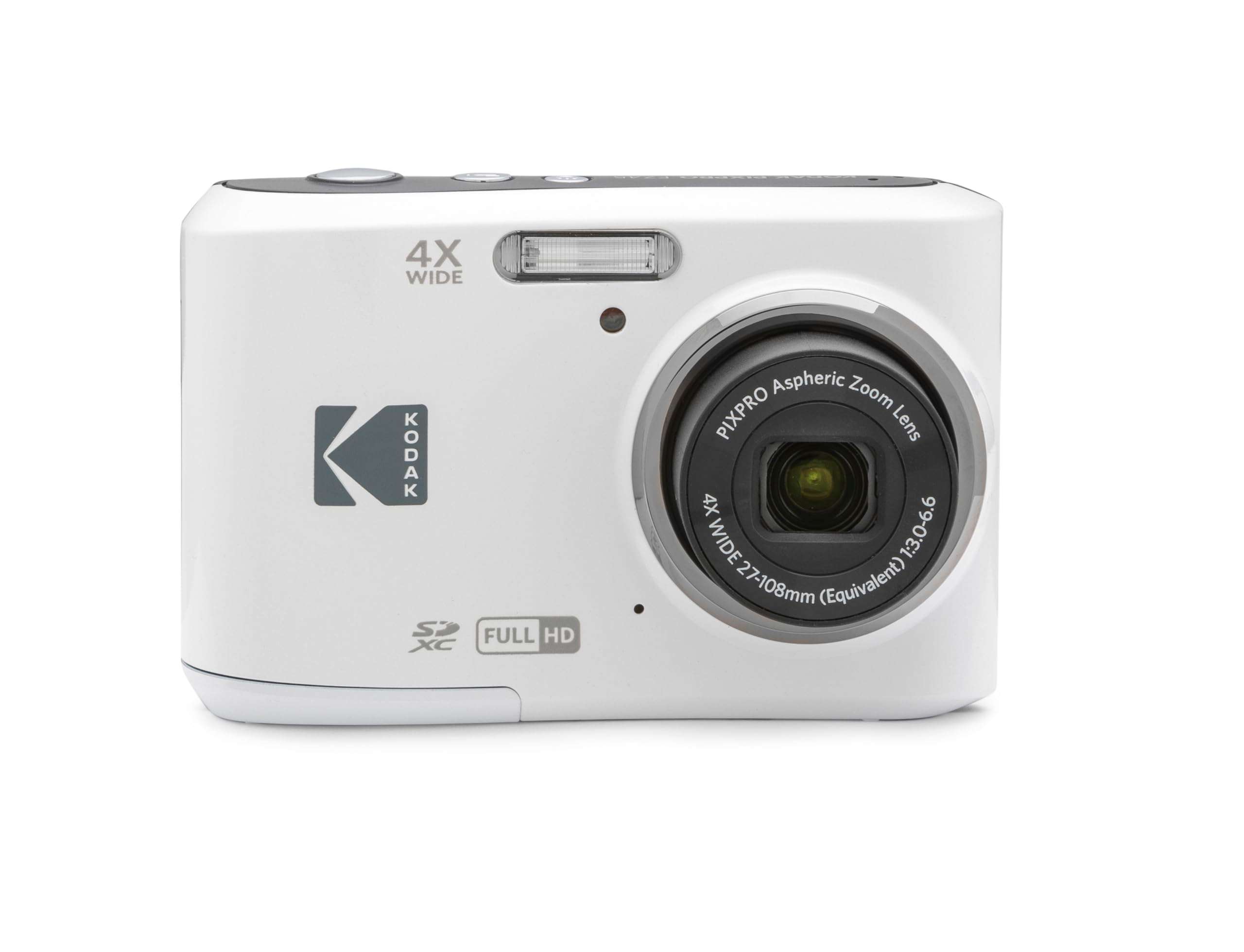 KODAK PIXPRO Friendly Zoom FZ45-WH 16MP Digital Camera with 4X Optical Zoom 27mm Wide Angle and 2.7" LCD Screen (White) - Image 3